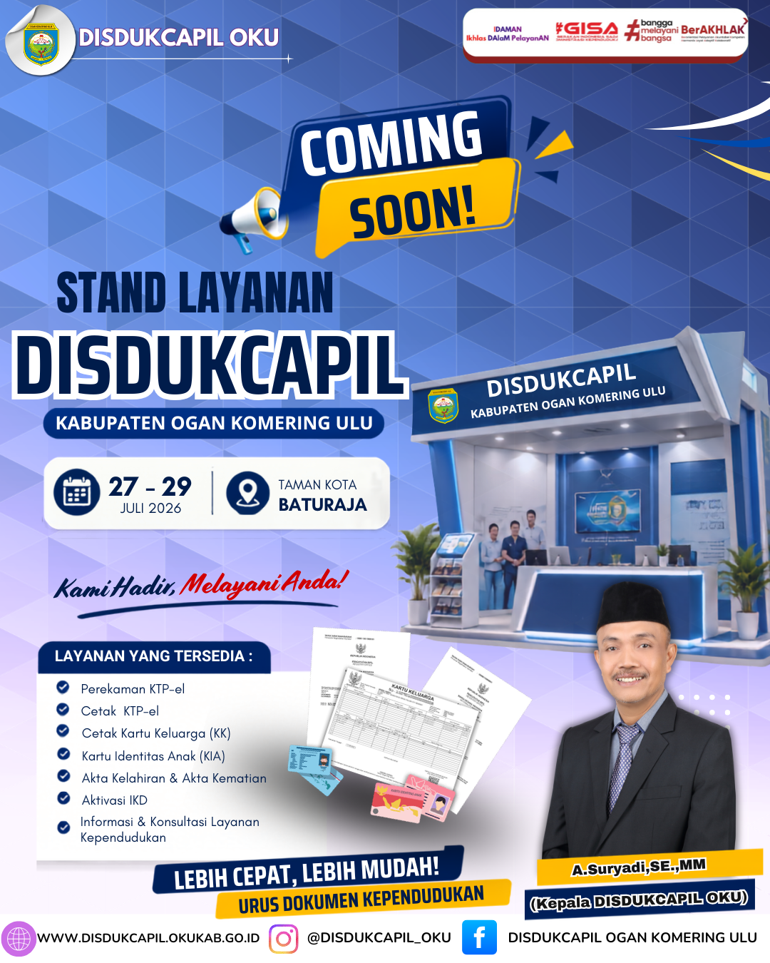 Stand Pelayanan Disdukcapil.