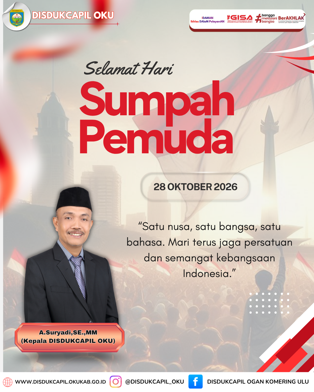 SELAMAT HARI SUMPAH PEMUDA KE-98